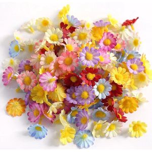 Kunstbloemen - kleurrijke bloemen - 50 stuks - decoratie bloemen - bruiloft - party - lente- zomer bloemen