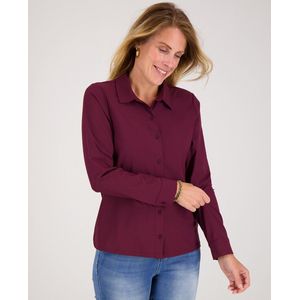Je m'appelle Travelstof At Work Blouse Met stretch - Rood - Maat XL