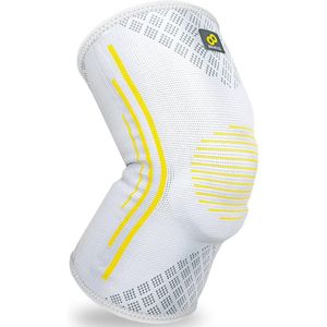 Bracoo KS91 Compressie Kniebrace met Pad (2 Stuks) - Kniebandage ondersteuning met Baleinen - Ademende Knieband - Heren & Dames – Grijs - S