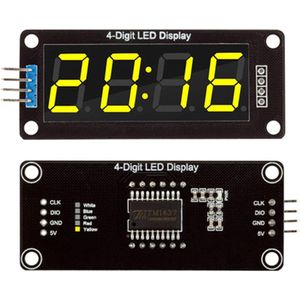 0,56 inch TM1637 zeven segmenten display module Geel geschikt voor Arduino