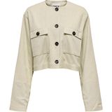 Only - Onlpampa - Damesjack - Beige - 85% Viscose 15% Linnen