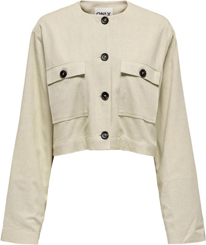 Only - Onlpampa - Damesjack - Beige - 85% Viscose 15% Linnen