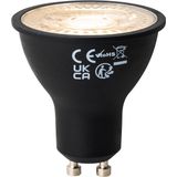 Set van 5 GU10 - Dimbare LED Lampen - Zwart - 7W - 430 Lumen - 2700K