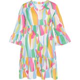 MYMO - Young Fashion - Gebreide Trui - Azuur - Geel - Lichtgroen - Rosa