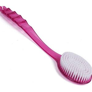 *** Roze Bad Borstel met Lange Steel en Scrubber - Rugborstel - Badborstel - Doucheborstel - Roze- van Heble® ***