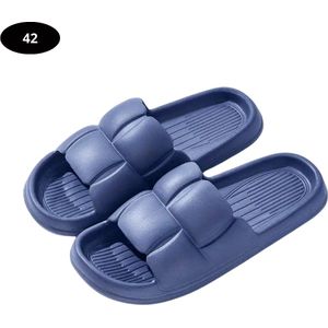Nivard Badslippers Dames - Comfortabel - Flip Flops - Sauna - Zomer - Marineblauw - Maat 36