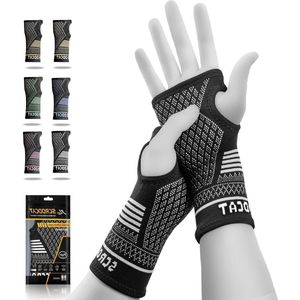 Pols-compressiehulzen voor carpaal tunnels artritis pijnverlichting - Polsbandage met duimlus - 1 paar