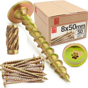 LUN FIX - Plaatschroef 08x050 - voor het bevestigen van materialen - 50 stuks