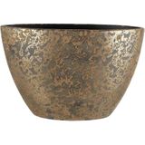 Mica Decorations Clemente Bloempot Ovaal Goud Maat In Cm: 41 X 20 X 26