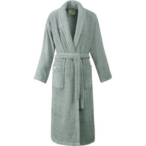 Linden&Green - Unisex Badjas - 100% Katoen Badjas - L - Mint Groen - Sauna Badjas - Ochtendjas - Sjaalkraag - Badjas dames - Badjas heren - Badjas dames en heren - Katoen Badjas - Badjassen - %100 Katoen - Maat : L