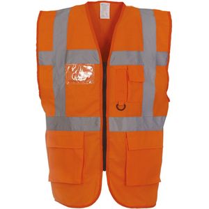 Fluo Executive Waistcoat - Fluo Orange - 2XL - Yoko