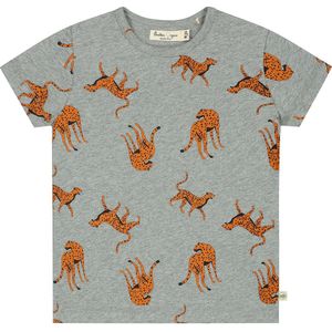 Smitten Organic - Smitten Organic Safari luipaard print T-Shirt