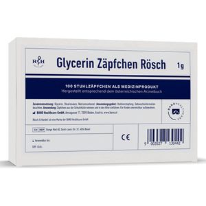 Rösch & Handel Glycerine Zetpillen 1 gr. - 100 stuks verpakking