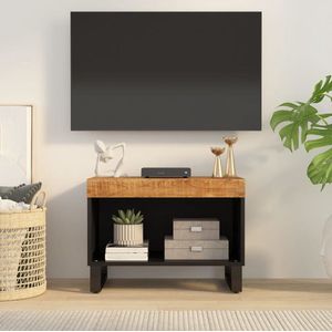 The Living Store Industrieel TV-meubel - Mangohout - 60 x 33 x 43.5 cm - Opbergruimte