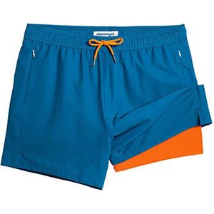 Sneldrogende zwembroek voor heren - 2-in-1 surfshort met voering