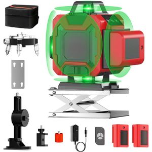 JMZR® Kruislijnlaser - Bouwlaser - Lijnlaser met Statief - Rood