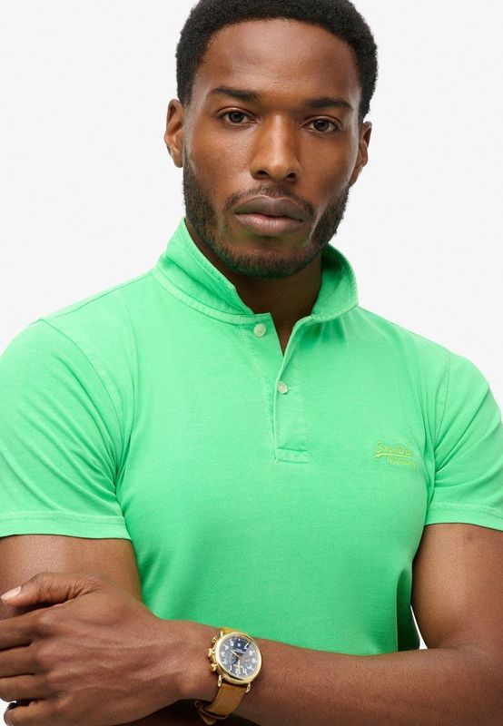 Superdry Essential Logo Neon Korte Mouw Poloshirt Wit S Man