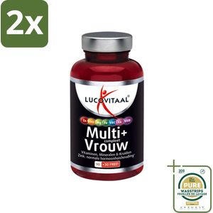 Lucovitaal - Vitaminen - Multi + Compleet Vrouw - 120 Tabletten - Voordeelverpakking - 2 stuks - Hormoonbalans - Energieboost