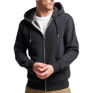 Superdry Essential Logo Sweatshirt Met Volledige Rits Zwart S Man