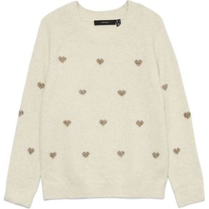 Vero Moda - Vmdoffy Intarsia - Trui - Crème - Dames