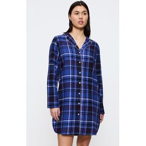 Triumph - Boyfriend NDW 01 X Checks - Nachthemd - Blauw - Donkere Combinatie