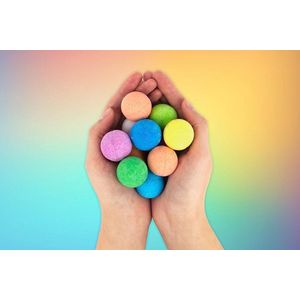 Regenboog bruisballen (set van 10)