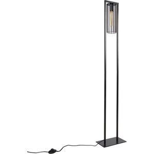 QAZQA Balenco Wazo - Moderne Vloerlamp - Staande Lamp - 1 Lichts - H 140 cm - Zwart