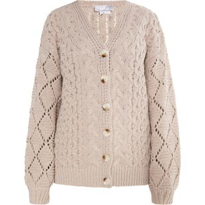 usha - Gebreid Vest - Oversized - Met Verschillende Breipatronen