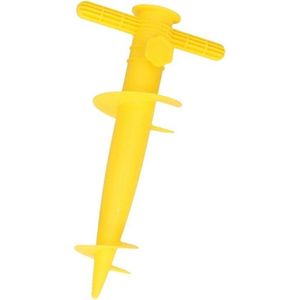 Gele parasolhouder / parasolboor - 30 cm - parasolvoet / parasolstandaard