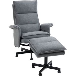 HOMCOM - Massagesessel - Grijs - Met Voetsteun - 78L x 93B x 99H cm