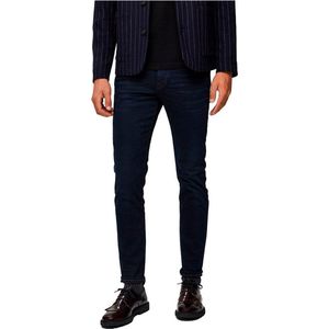 SELECTED Slim Leon 6155 Super Stretch Jeans - Heren - Blue Black Denim - W31 X L32