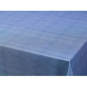 Tafelzeil/tafelkleed gemeleerd blauwe look 140 x 300 cm - Tuintafelkleed