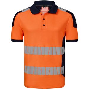 HAVEP Polo High Visibility+ 10080 - Fluo Oranje/Marine - L