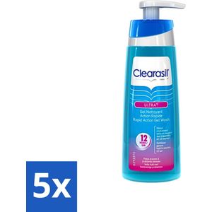 5 x Clearasil Ultra Rapid Action Wasgel 200 ml - Acne - Clearasil - Ultra Rapid Action - Milde Reiniging