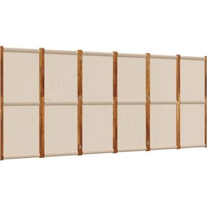 vidaXL - Kamerscherm - met - 6 - panelen - 420x180 - cm - taupe