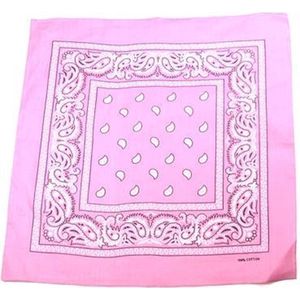 Jumada's Boerenzakdoek - Cowboy Zakdoek - Bandana - Dames - Heren - Lichtroze