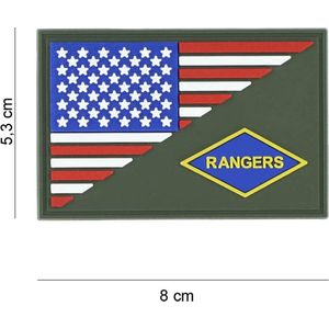 Embleem 3D PVC Rangers halve vlag
