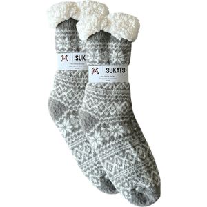 BLACK FRIDAY - Sukats® Huissokken - Homesocks - Maat 41-46 - Heren Huissokken - Antislip sokken - Fluffy Sokken - Slofsokken - Variant 5 - Meerdere Maten en Varianten - Verwarmde Sokken