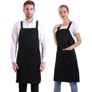 Schort met zak voor dames heren verstelbaar grote comfortabele keuken thuis koken 12 kleuren