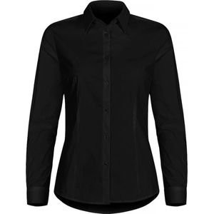 Clique Stretch Dames Overhemd Zwart maat XS