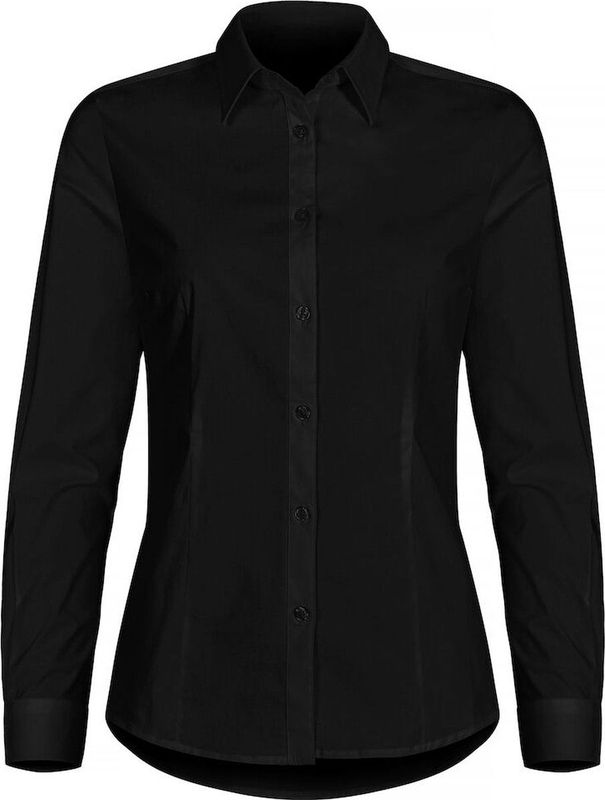 Clique Stretch Dames Overhemd Zwart maat XS