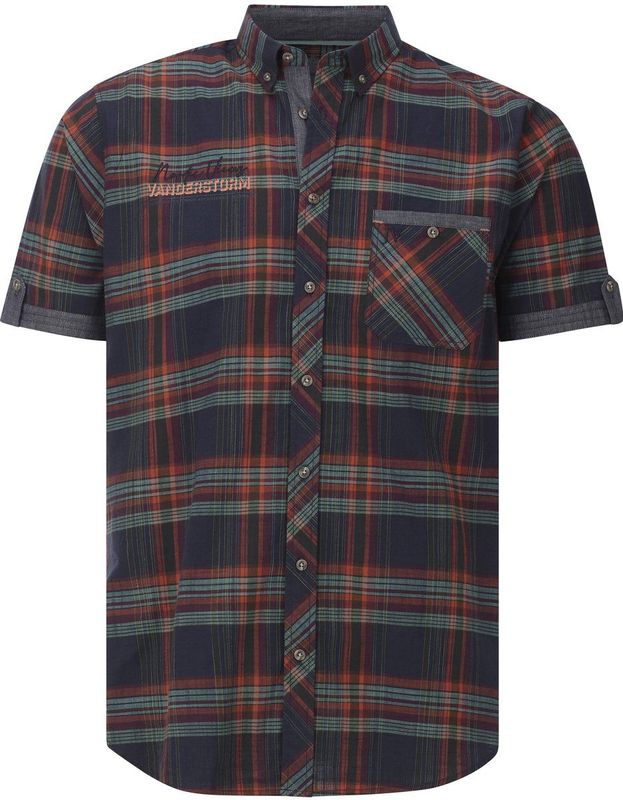 Jan Vanderstorm - Overhemd - Donkerblauw - Korte Mouwen