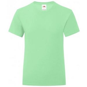 Fruit Of The Loom Meisjes Iconische T-Shirt (Neo Mint)
