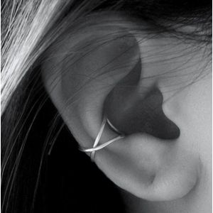 La Rosa Princesa Lines Oorbel Ear Cuff Oorklem Zilver 1 stuk