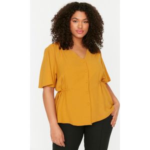 Trendyol Zwarte Gebreide V-Hals Gelaagde Blouse Tbbss22Bz0753