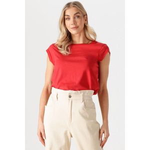 CC Heart Basic T-shirt Tops & T-shirts Dames - Shirt - Rood - Maat S