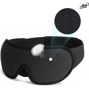 QuickFixed 3D Slaapmasker -100% Licht verduisterend - Slaap Masker - Slaapmaskers - Voor Mannen en Vrouwen - Zwart