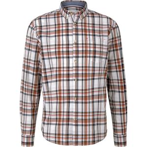 Tom Tailor Lange mouw Overhemd - 1021132 Wolwitecru (Maat: M)