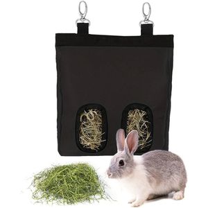 AnimalPalace® Hooiruif Knaagdieren - Hooruif Konijn - Hooruif Cavia - Hooiruif - Hooizak - Hooitas - Hooinet - Hooihouder - Stoffen Hooiruif Met Haakjes - Voorkomt Verspilling