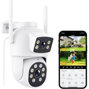 Wifi Bewakingscamera Dome met Nachtzicht en Bewegingsdetectie - Automatische Home Security Camera - HD 1080p Kwaliteit - Weerbestendig - Eenvoudige Installatiec